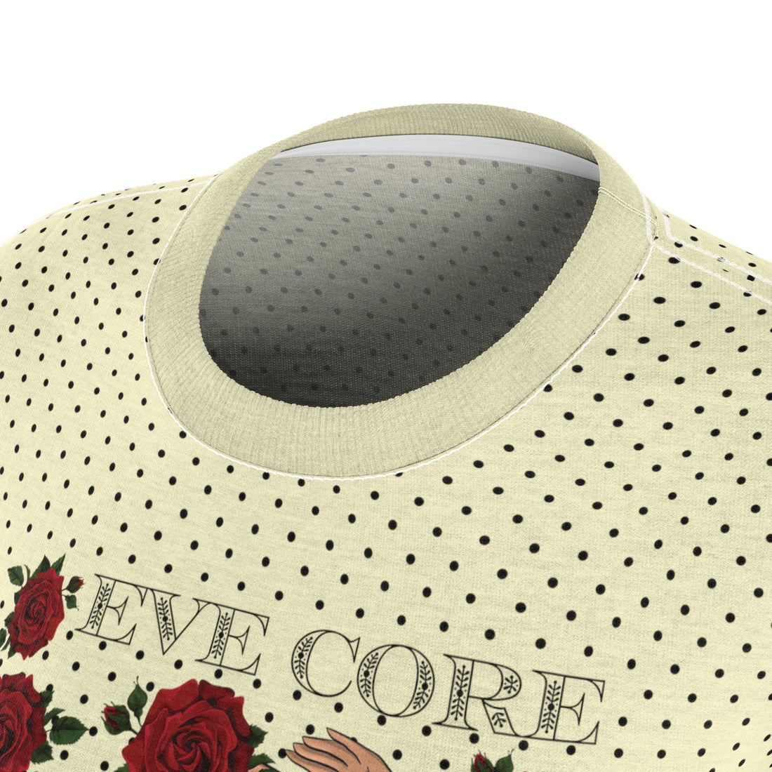 Cream Eve Core AOP Women's Cap Sleeves T-shirt