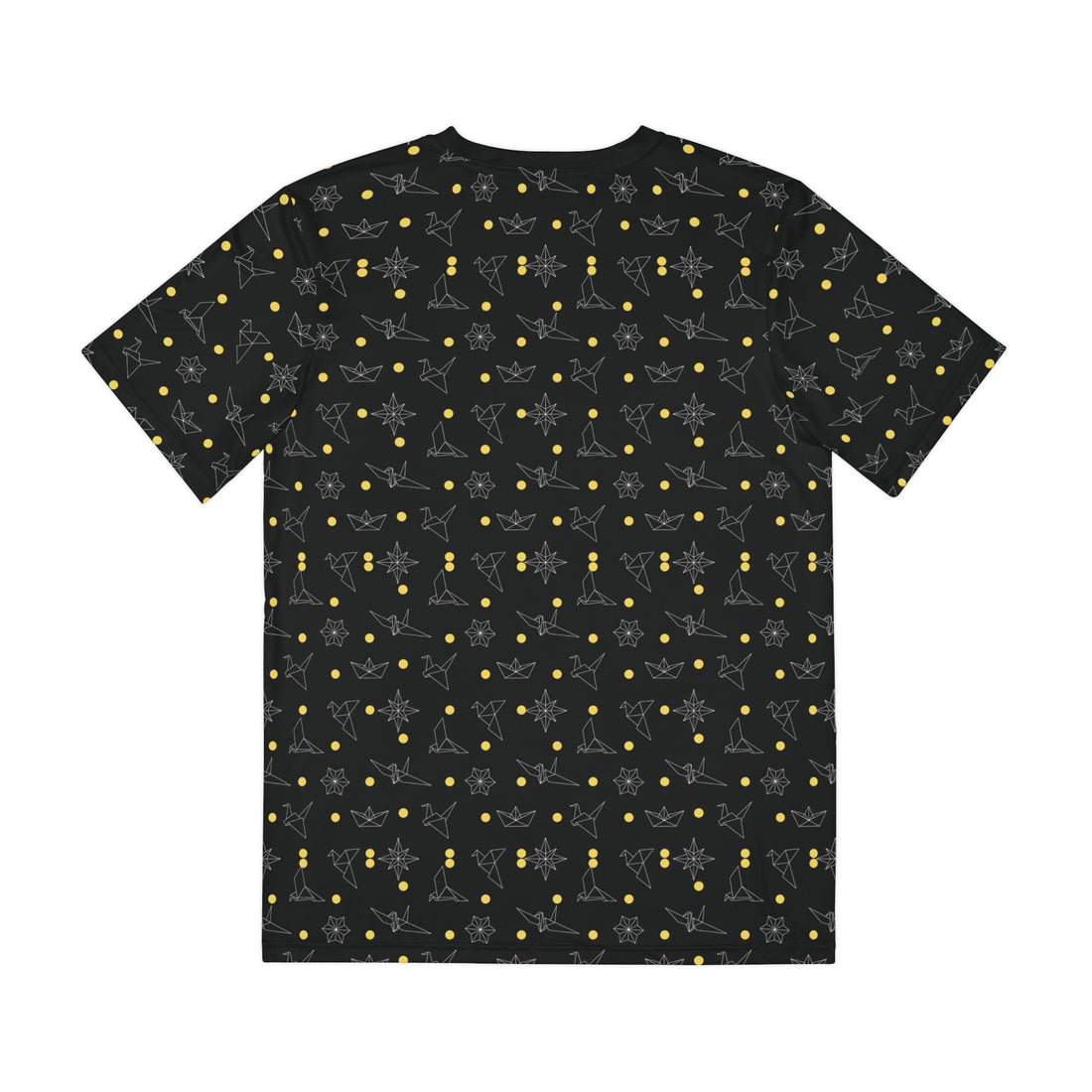 Black Origami Men's Polyester Tee (AOP)