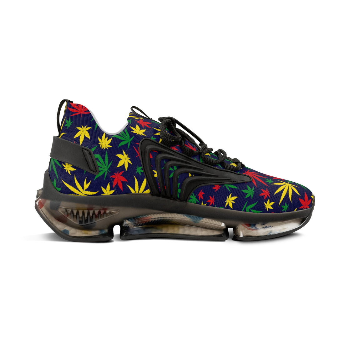 Ink Tropical Rasta Toned Men's Mesh Knit Sneakers