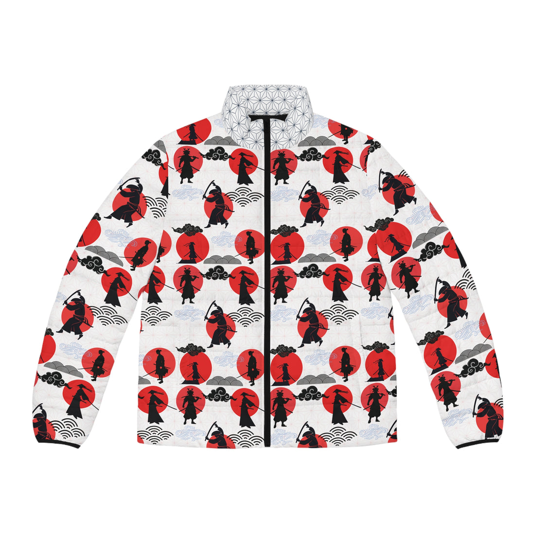 White Samurai Men's Puffer Jacket