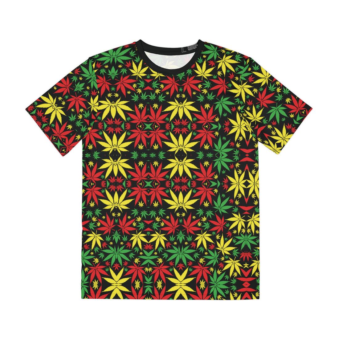 Black Tropical Men's Polyester Tee (AOP)