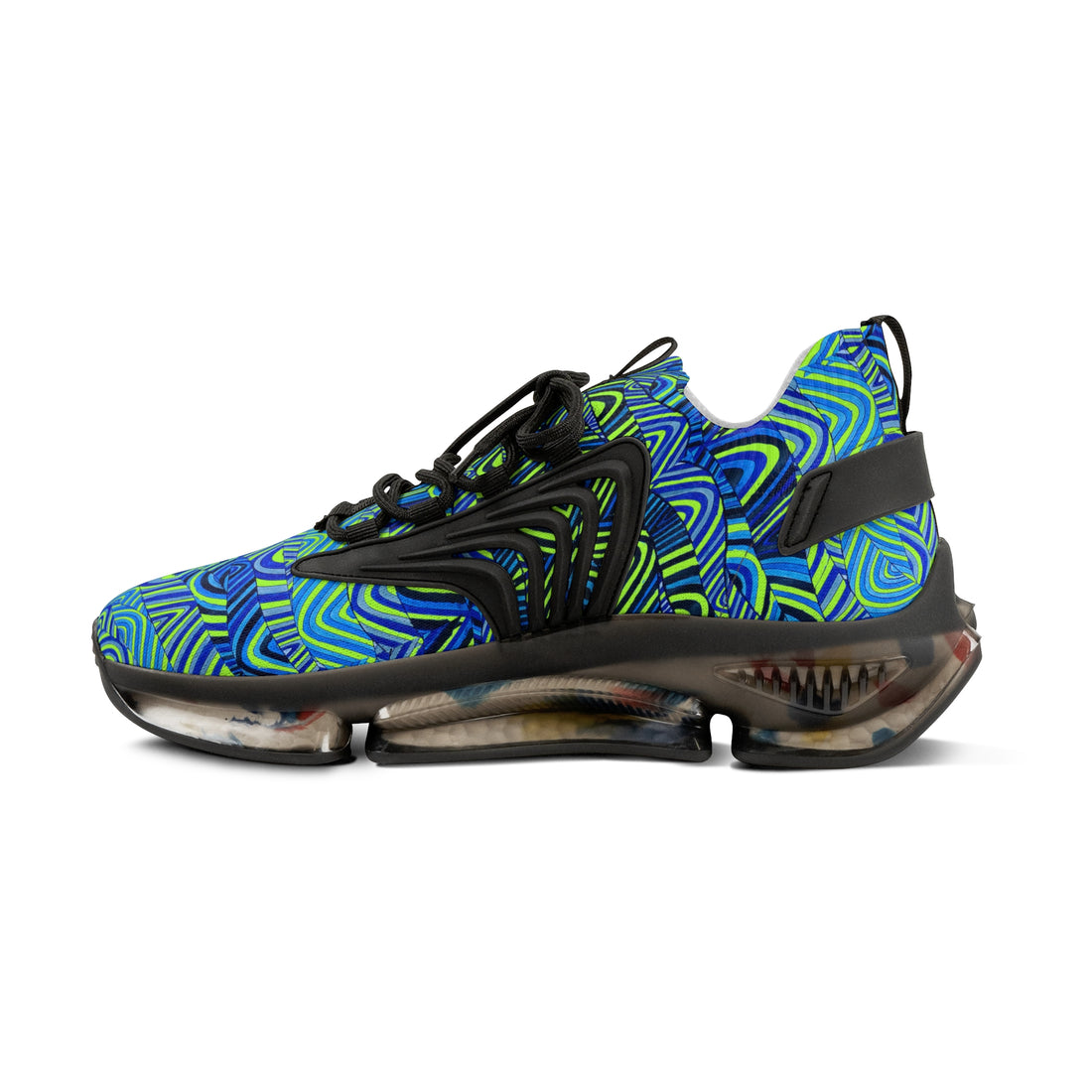 Neon Green Sonic OTT Men's Mesh Knit Sneakers
