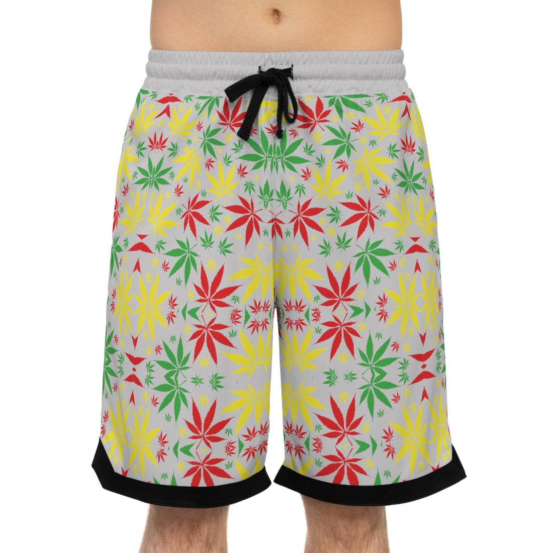 Slate Rasta Toned  Basketball Rib Shorts (AOP)