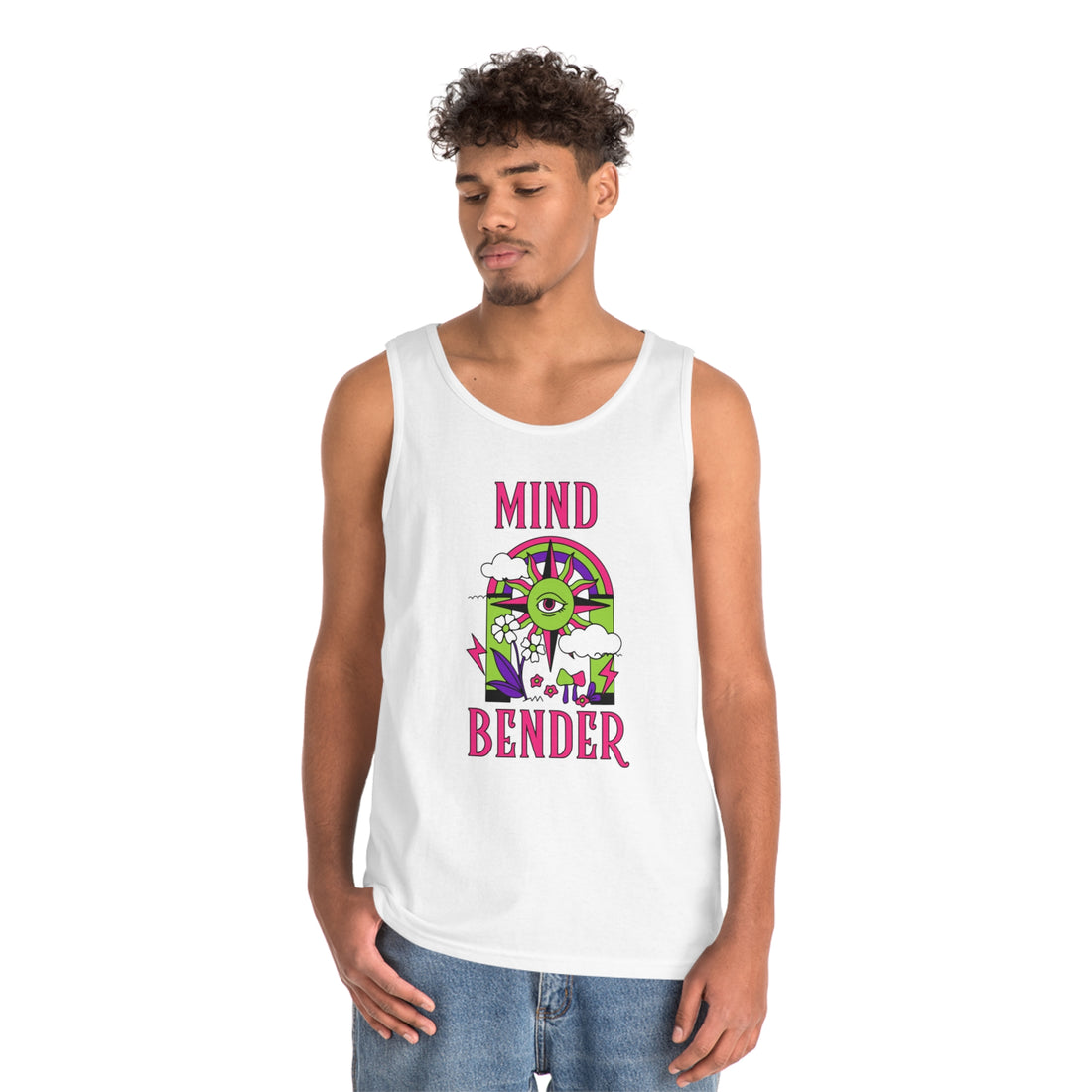 Mind Bender Psychedelic Print Unisex Tank Top