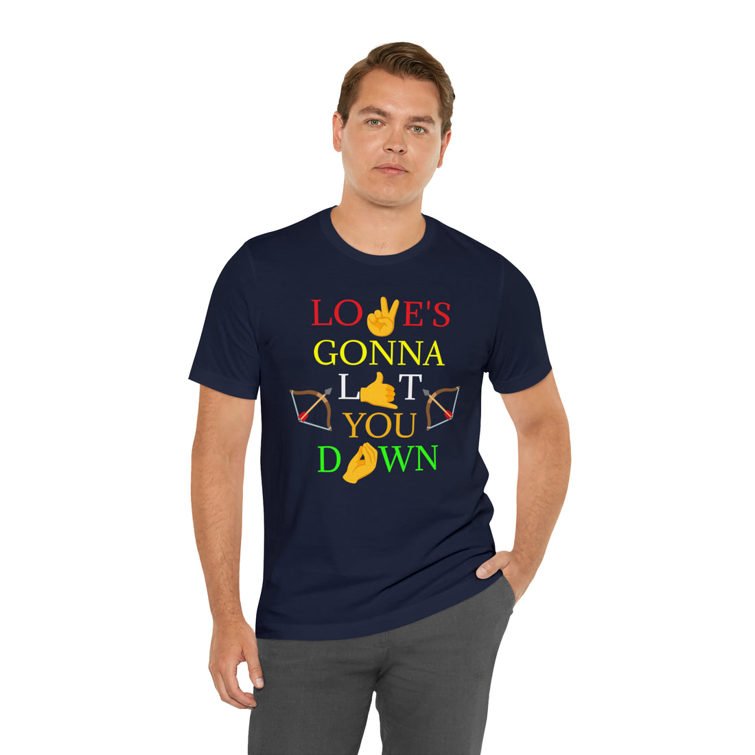 Unisex Love Down Typography Jersey Tee