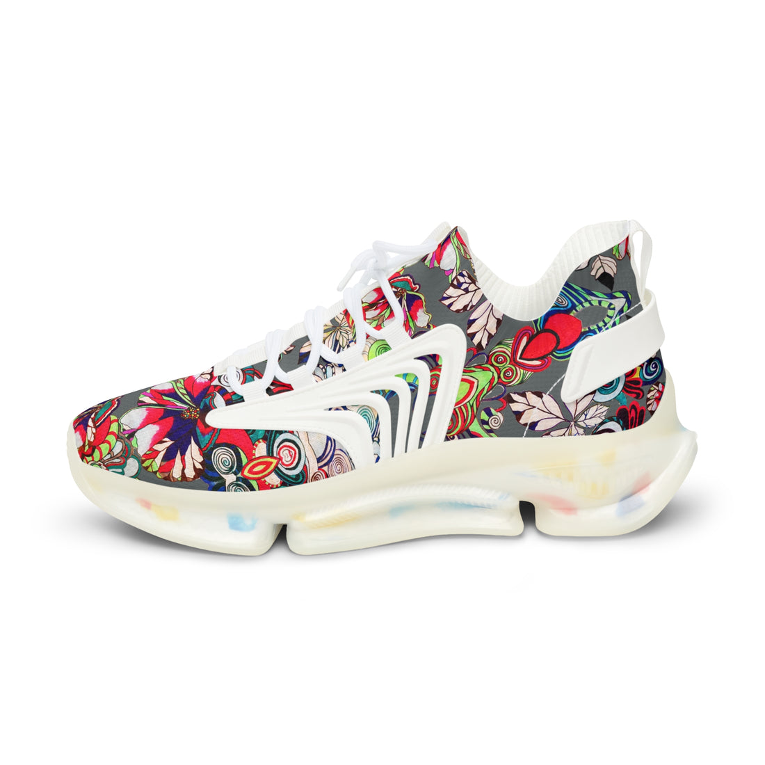 Ash Floral Pop OTT Men's Mesh Knit Sneakers