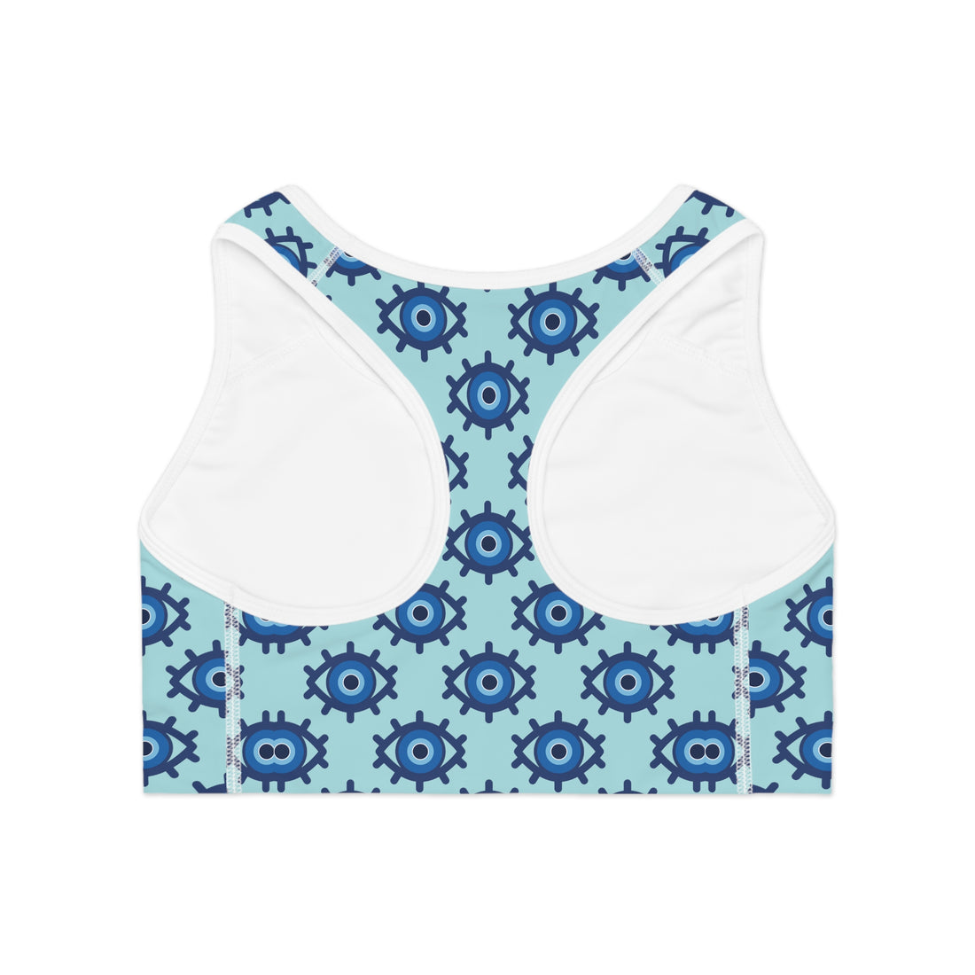 Icy Blue Evil Eye (AOP) Sports Bra