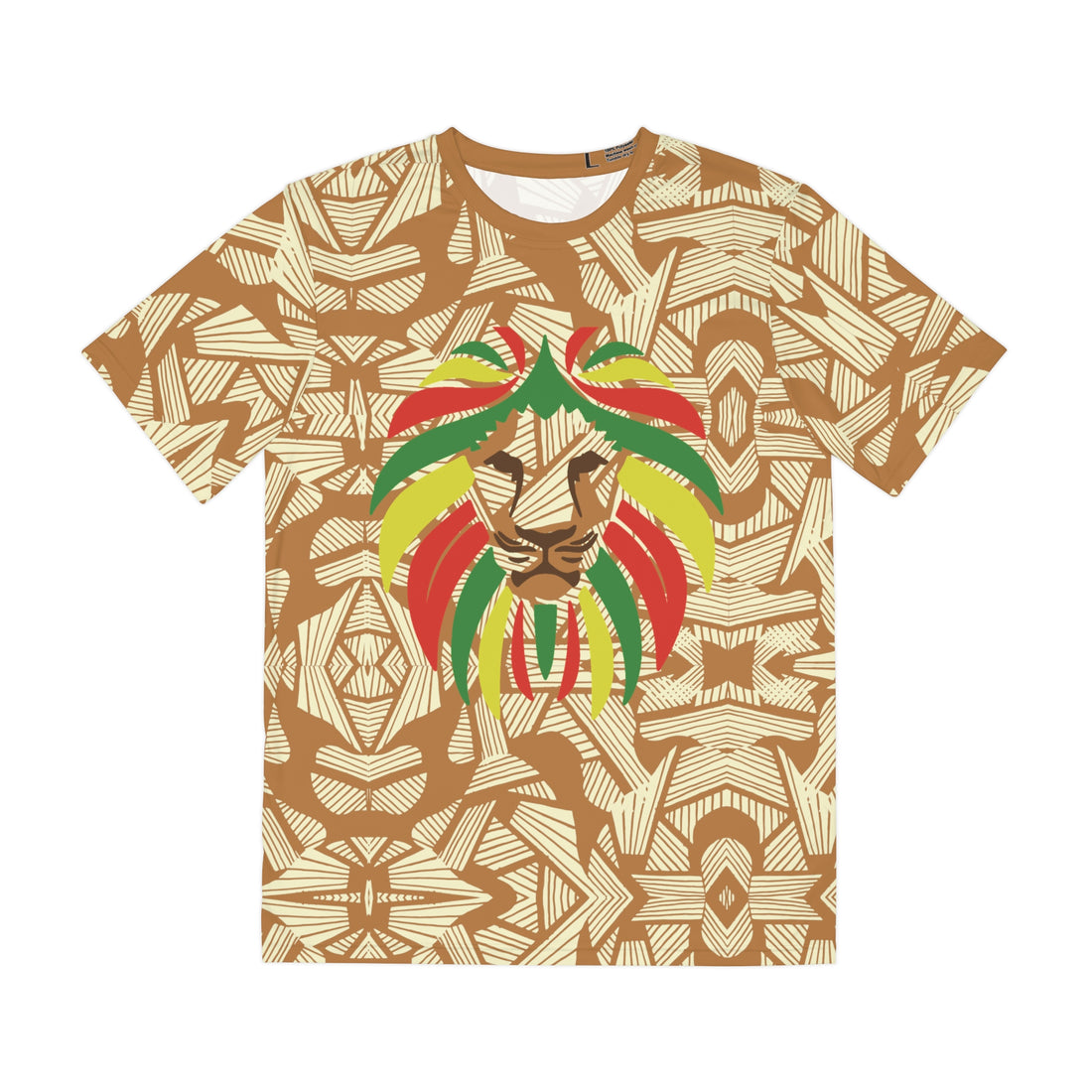 Tussock Men's Rasta Lion Portrait Polyester Tee (AOP)