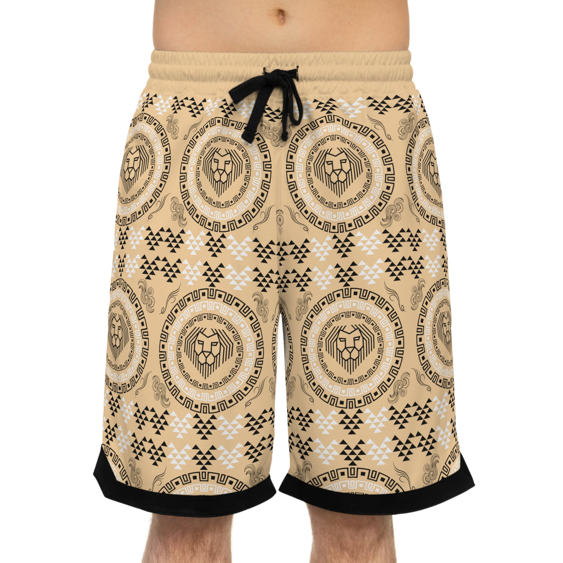 Tuscan Lion Head Basketball Rib Shorts (AOP)