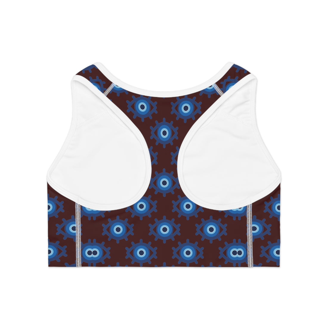 Marsala Evil Eye (AOP) Sports Bra