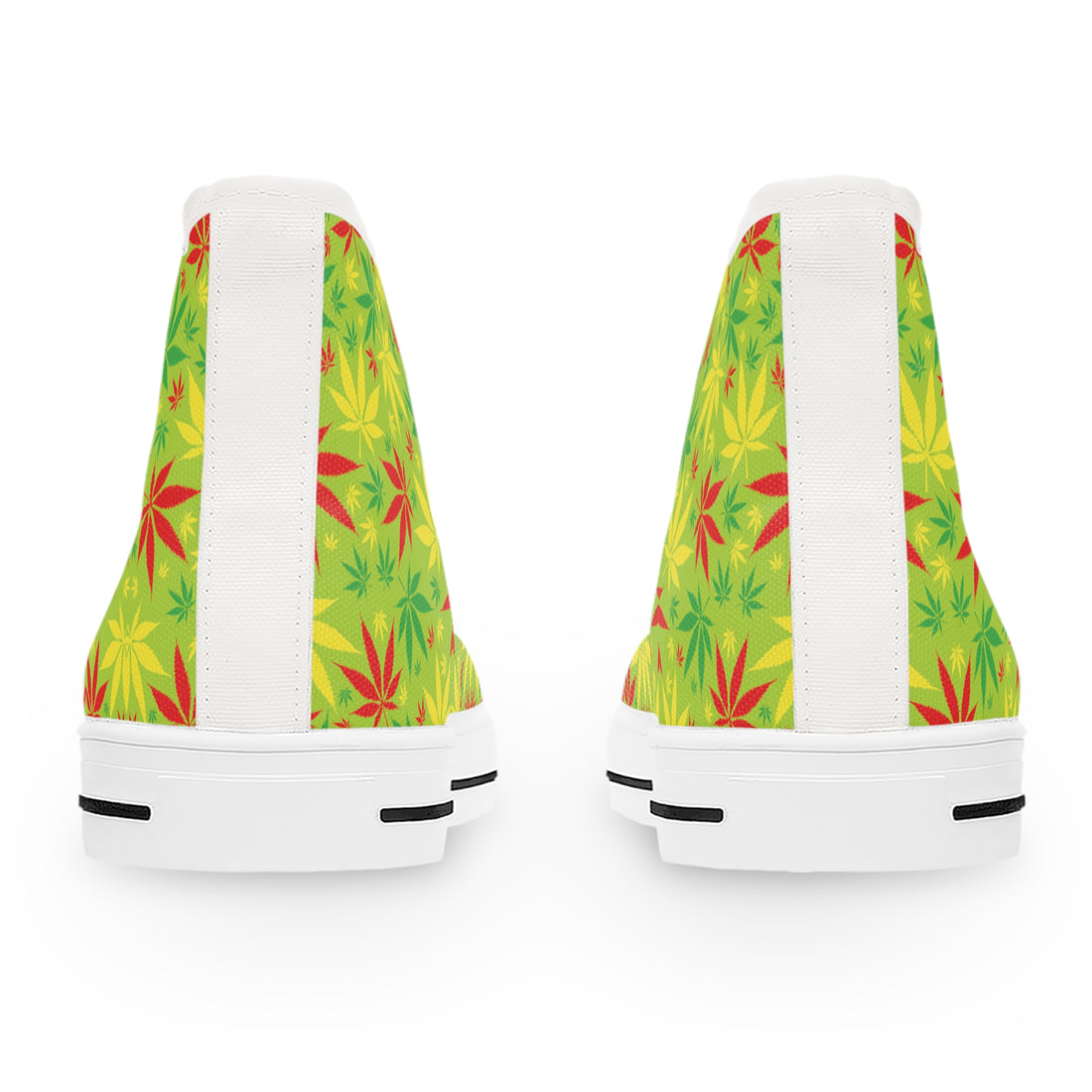 Green Tropical Rasta Toned Women's High Top Sneakers