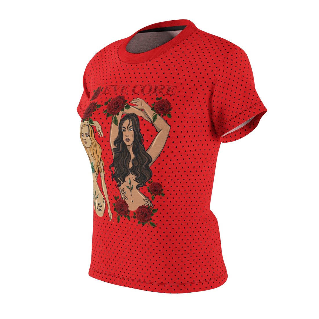 Red Eve Core AOP Women's Cap Sleeves T-shirt