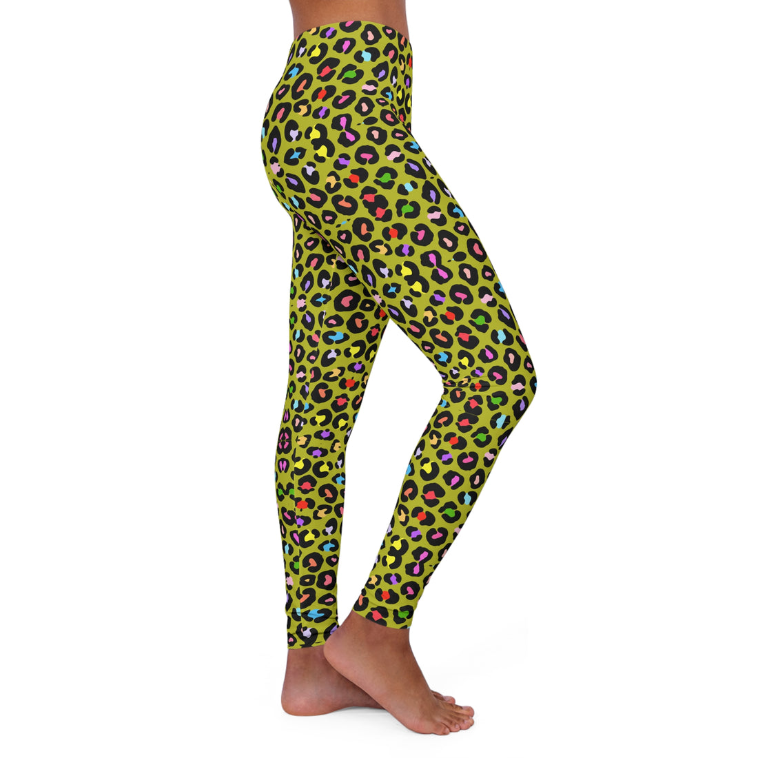 Multi Colour Cheetah Print Spandex Leggings