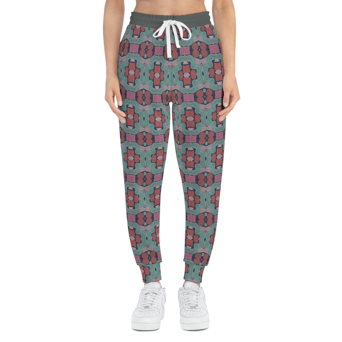 Ash Geometric Print Unisex Joggers