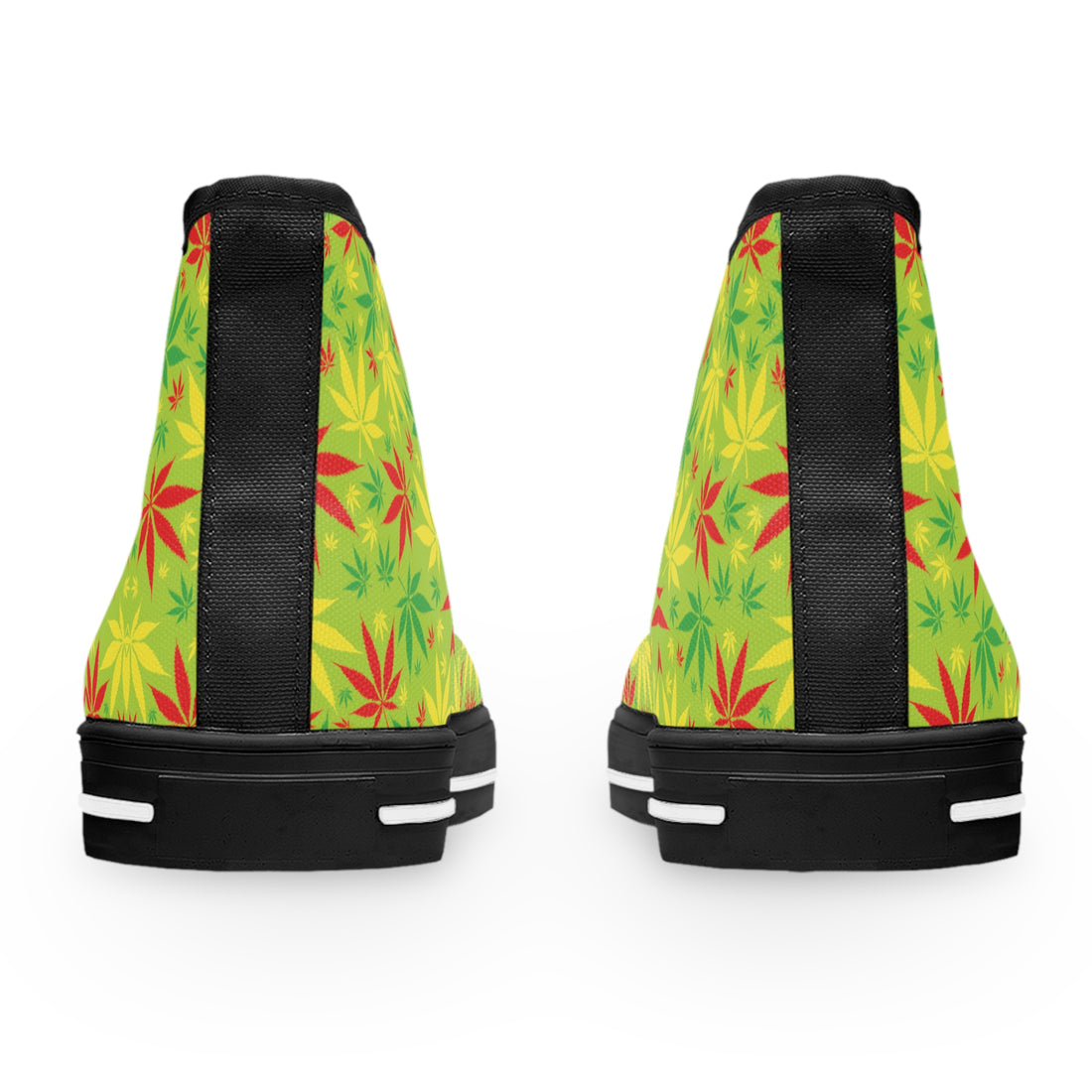 Green Tropical Rasta Toned Women's High Top Sneakers