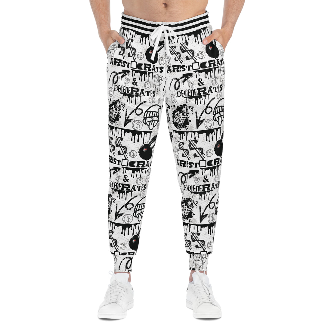 White Polar Graphic Unisex Joggers