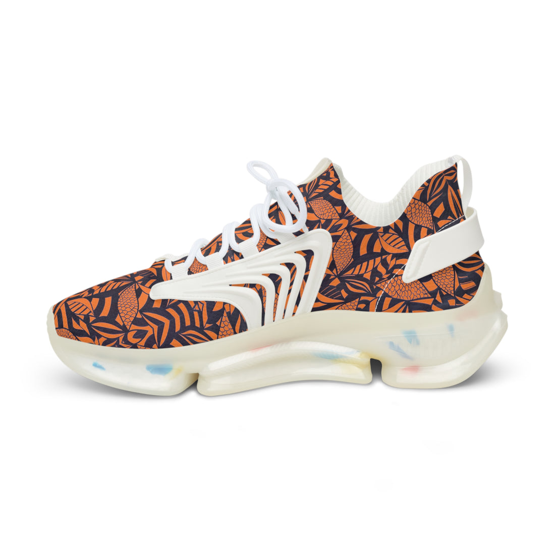 Peach Tropical Minimalist OTT Men's Mesh Knit Sneakers