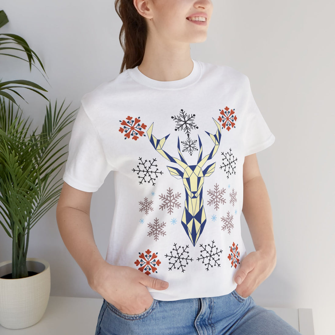 Stag Print Unisex Jersey Tee