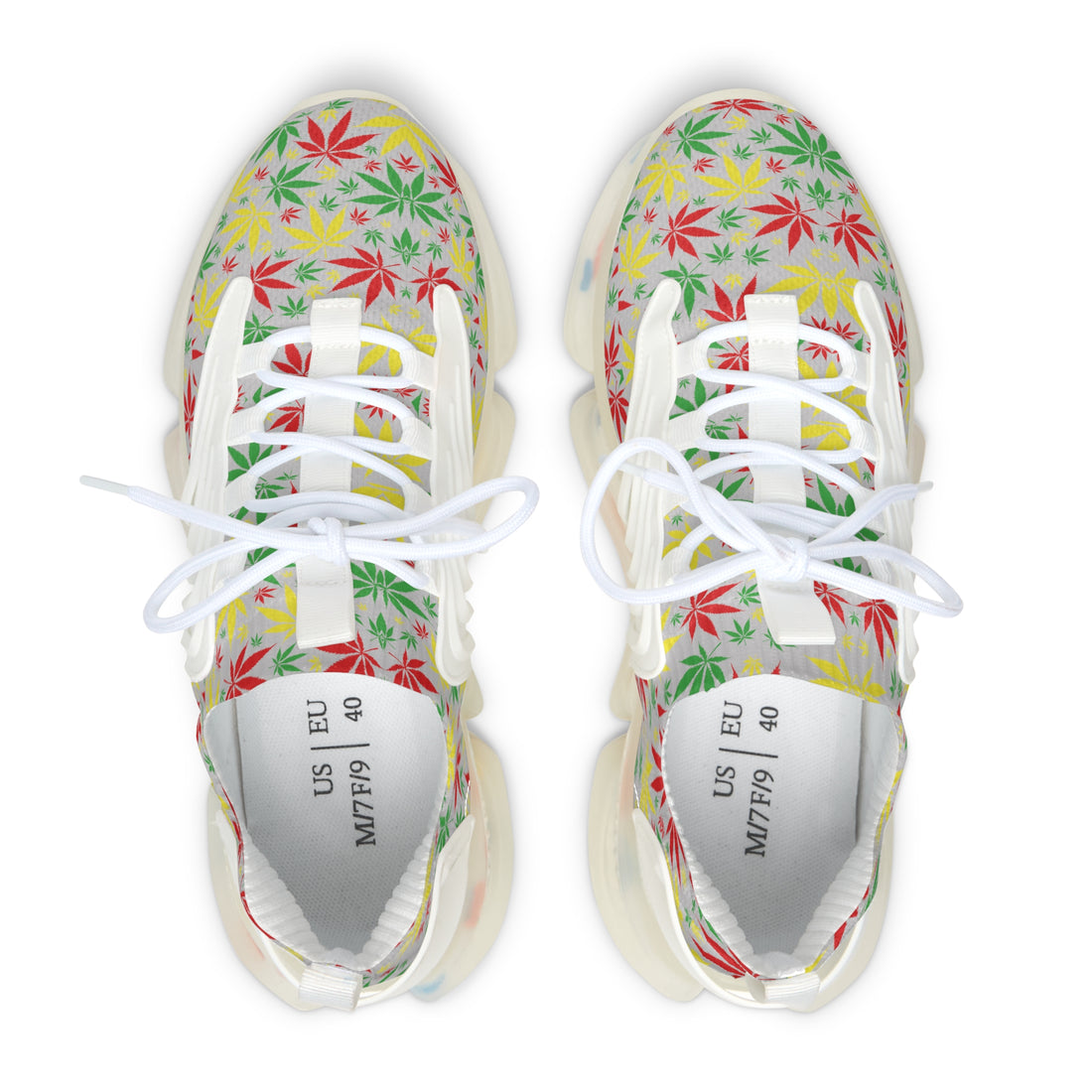 Slate Tropical Rasta Toned Women's Mesh Knit Sneakers