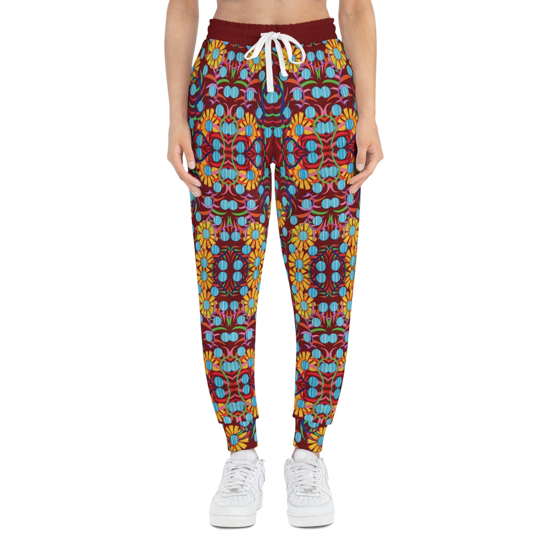 Marsala AOP Sunflower Print Joggers