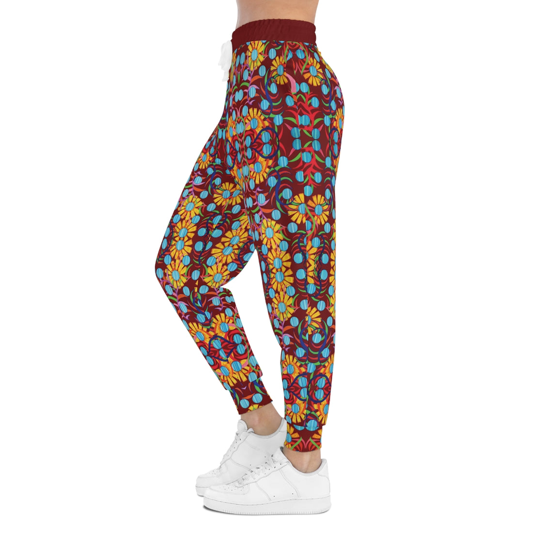 Marsala AOP Sunflower Print Joggers