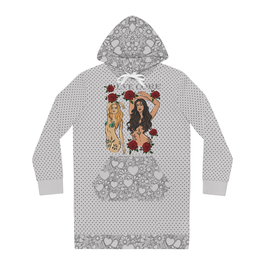 Slate Eve Core Hoodie Dress (AOP)