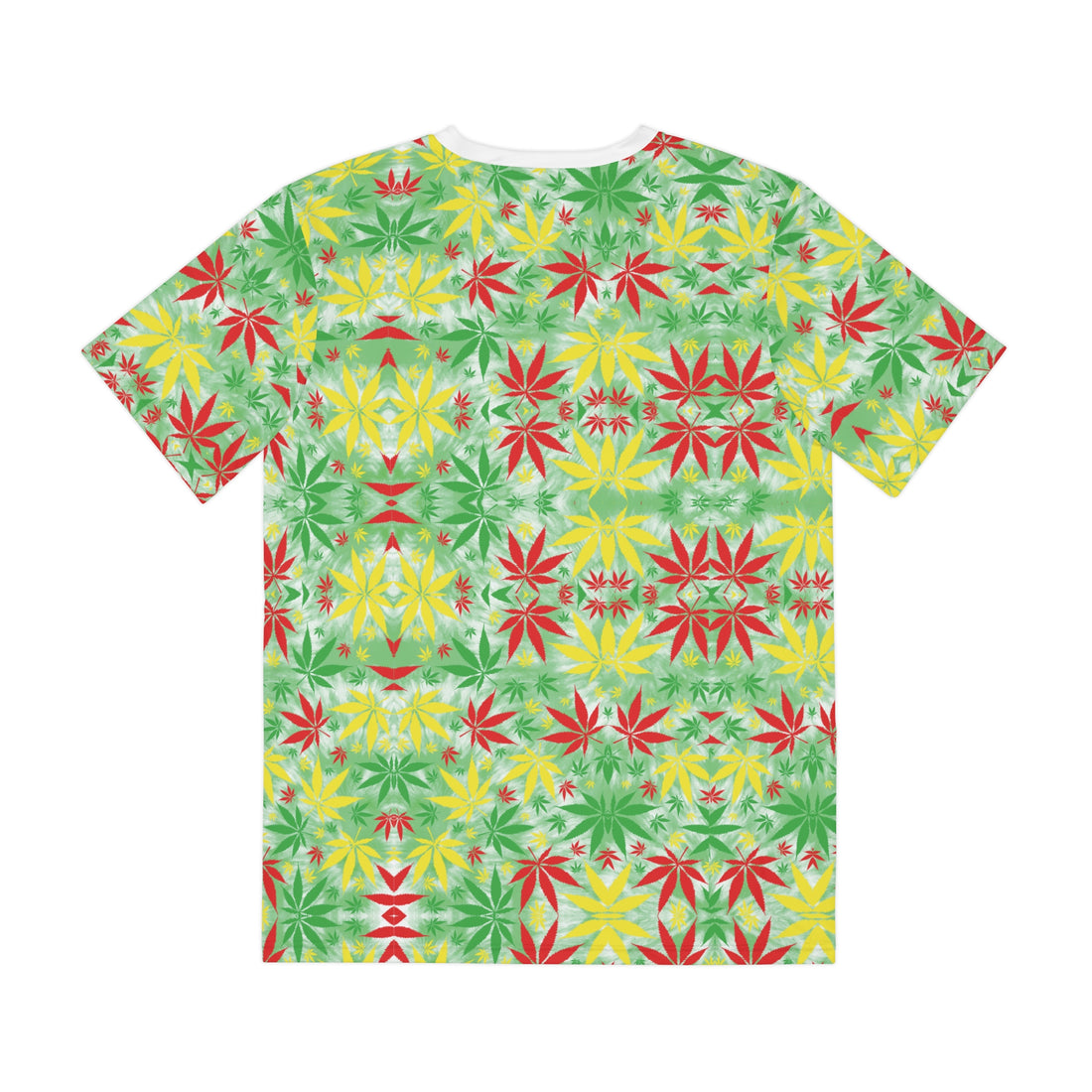 Green Tye Dye Tropical Men's Polyester Tee (AOP)