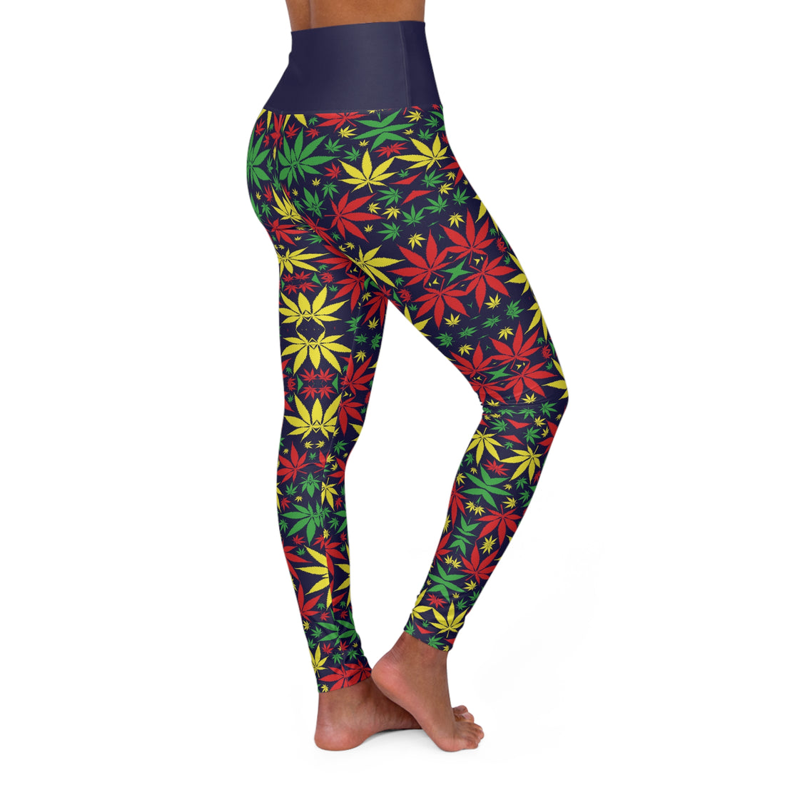 Ink Tropical Rasta Toned Yoga Leggings