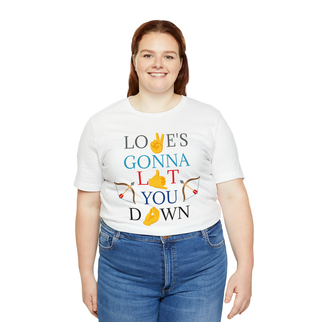 Unisex Love Down Typography Jersey Tee