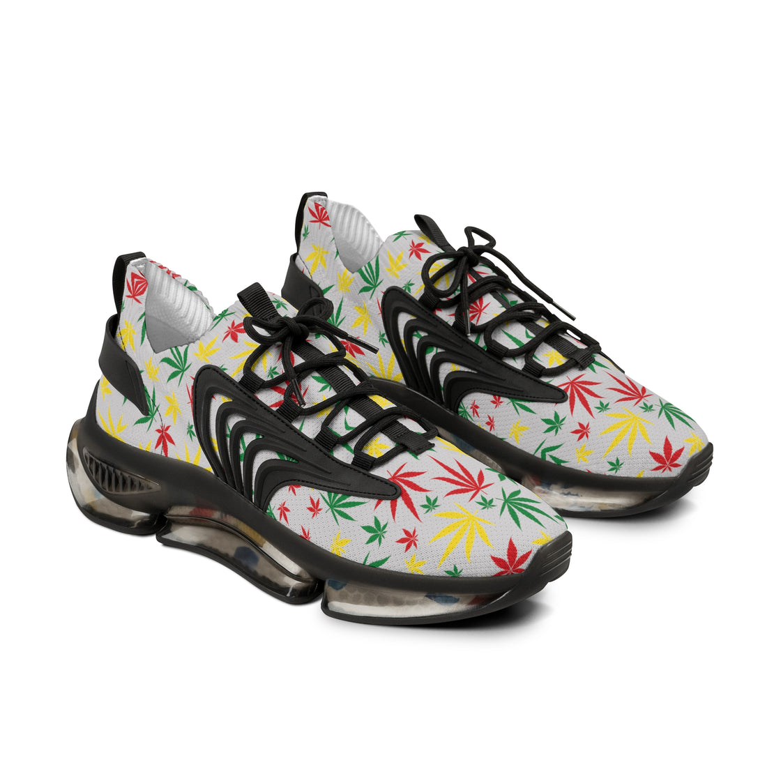 Slate Tropical Rasta Toned Men's Mesh Knit Sneakers