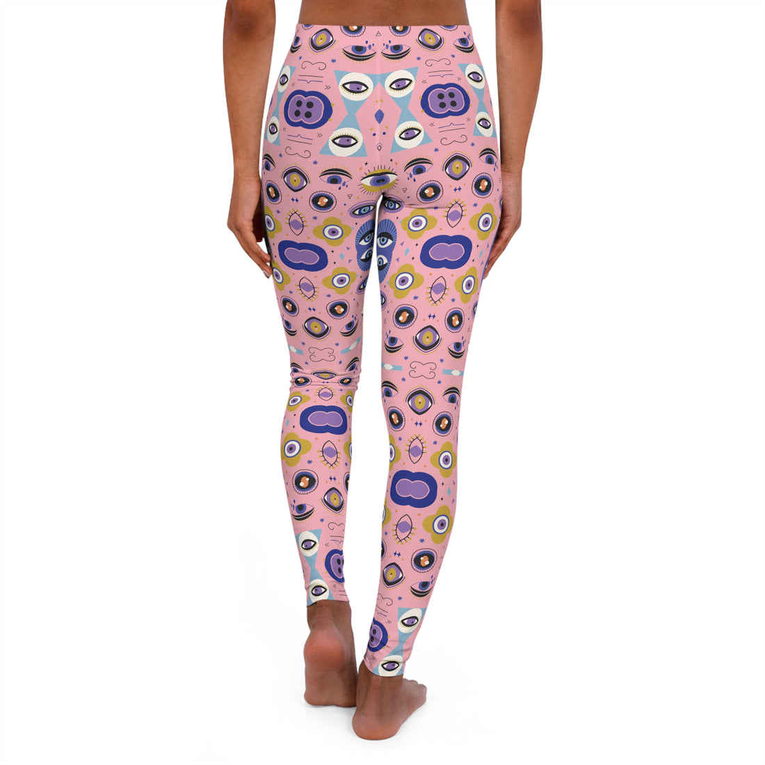 Blush Abstract Evil Eye Spandex Leggings