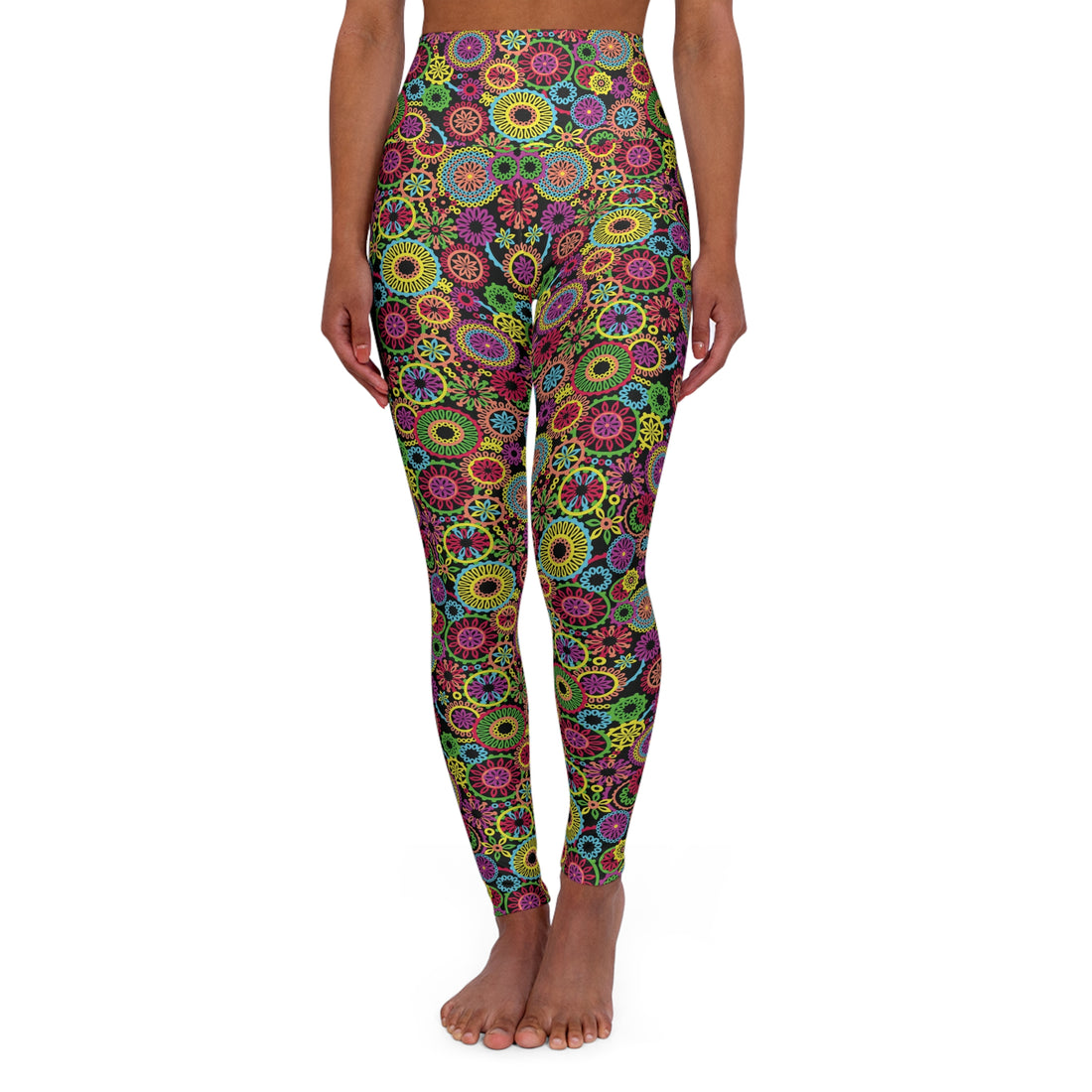 Black 70's Vibe Yoga Leggings