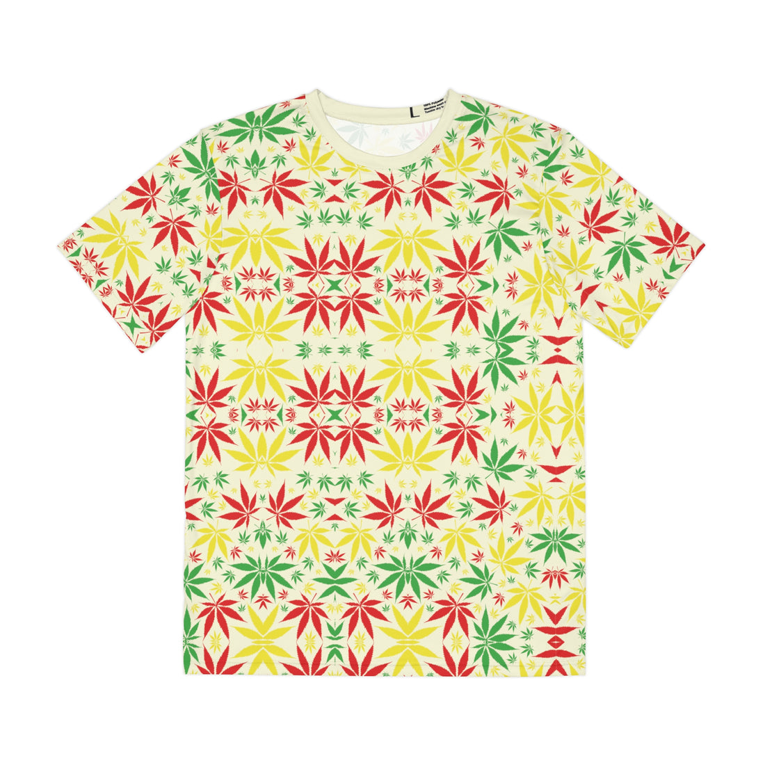 Cream Tropical Men's Polyester Tee (AOP)