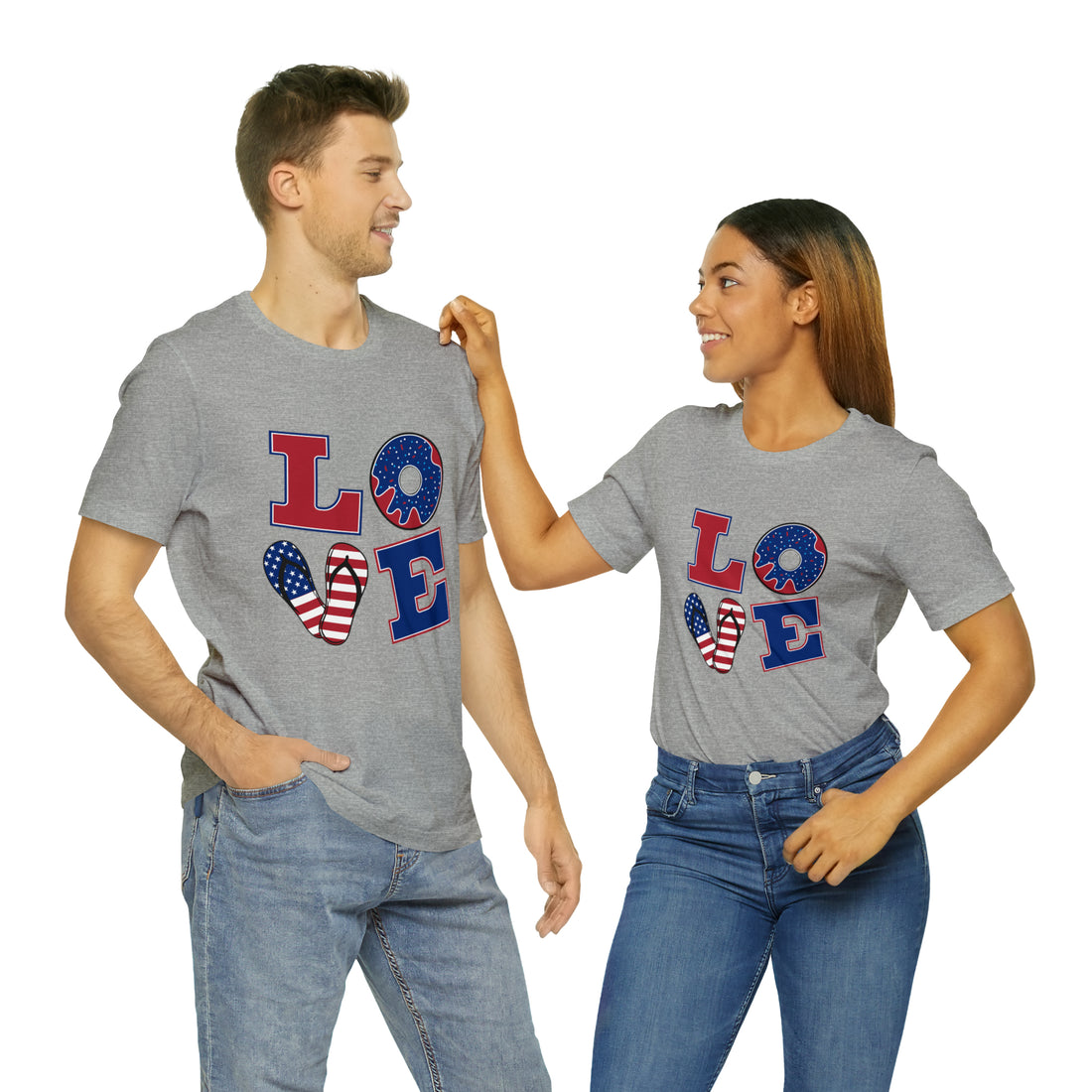 Unisex Jersey American Love Tee