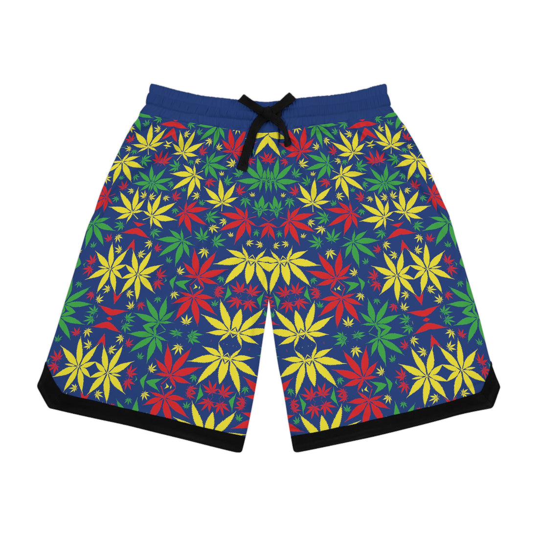 Blue Rasta Toned  Basketball Rib Shorts (AOP)