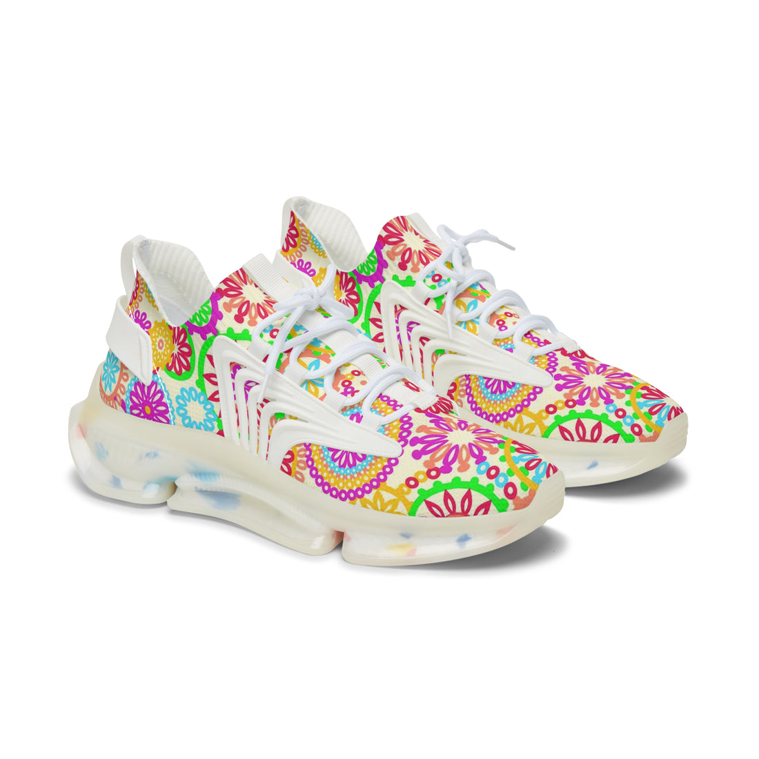 lemon multi colour psychedelic print women's sneakers