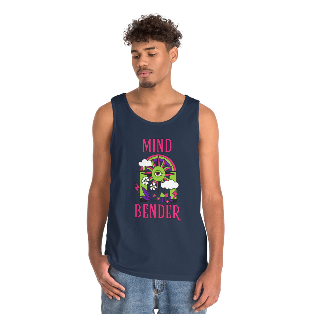 Mind Bender Psychedelic Print Unisex Tank Top