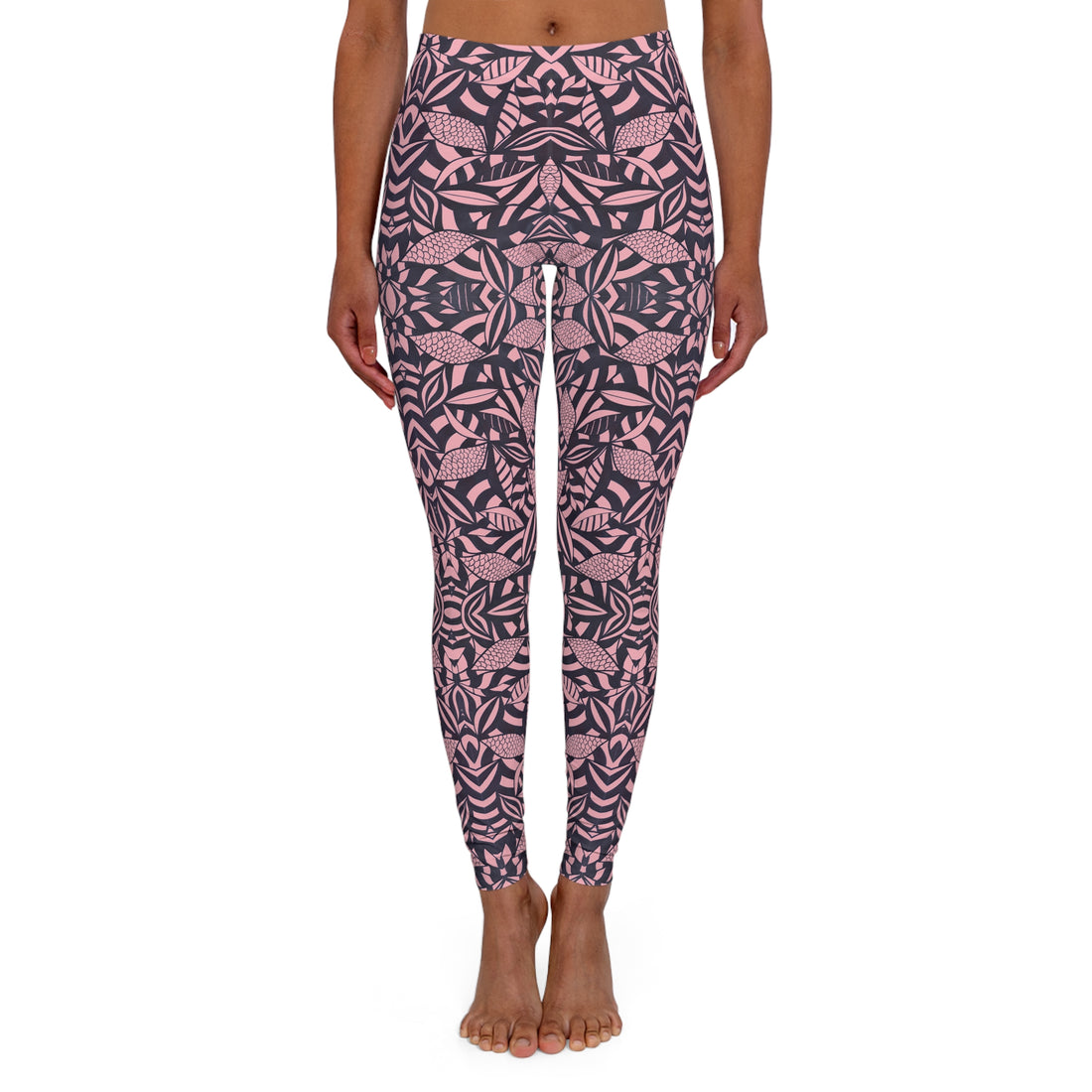 Blush Tropical Minimalist Spandex Leggings