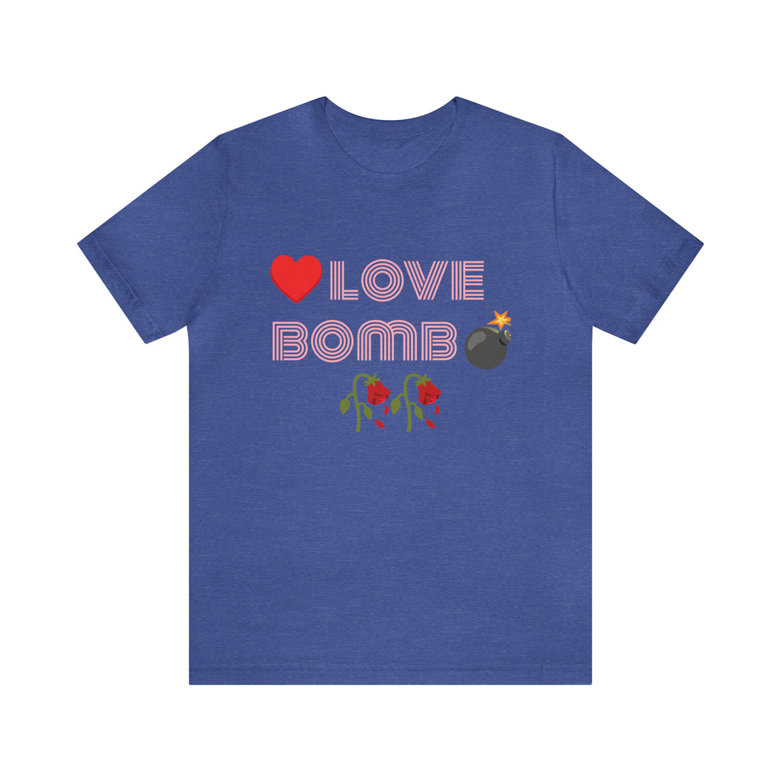 Unisex Love Bomb Typography Jersey Tee