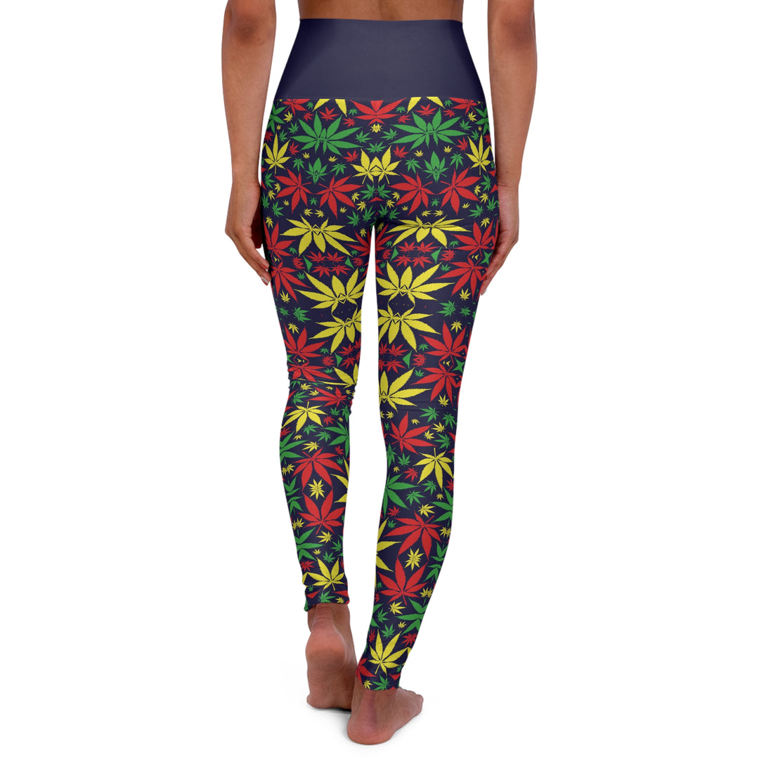 Ink Tropical Rasta Toned Yoga Leggings