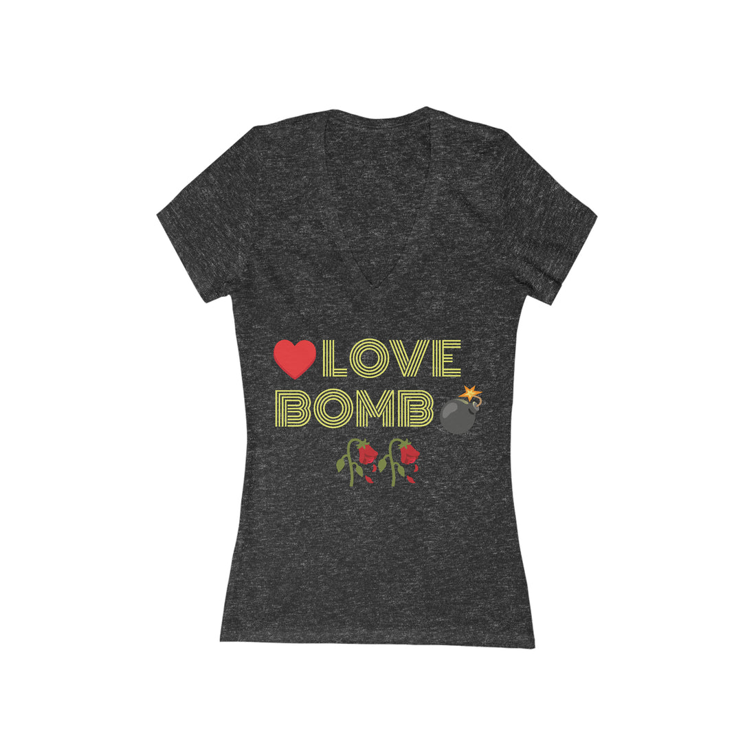 Women's Jersey Love Bomb V-Neck Tee