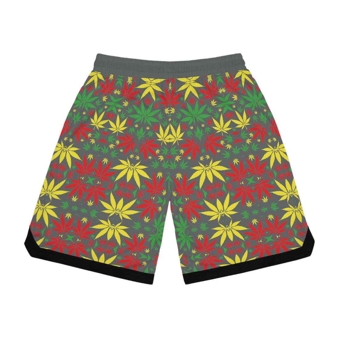 Ash Rasta Toned  Basketball Rib Shorts (AOP)