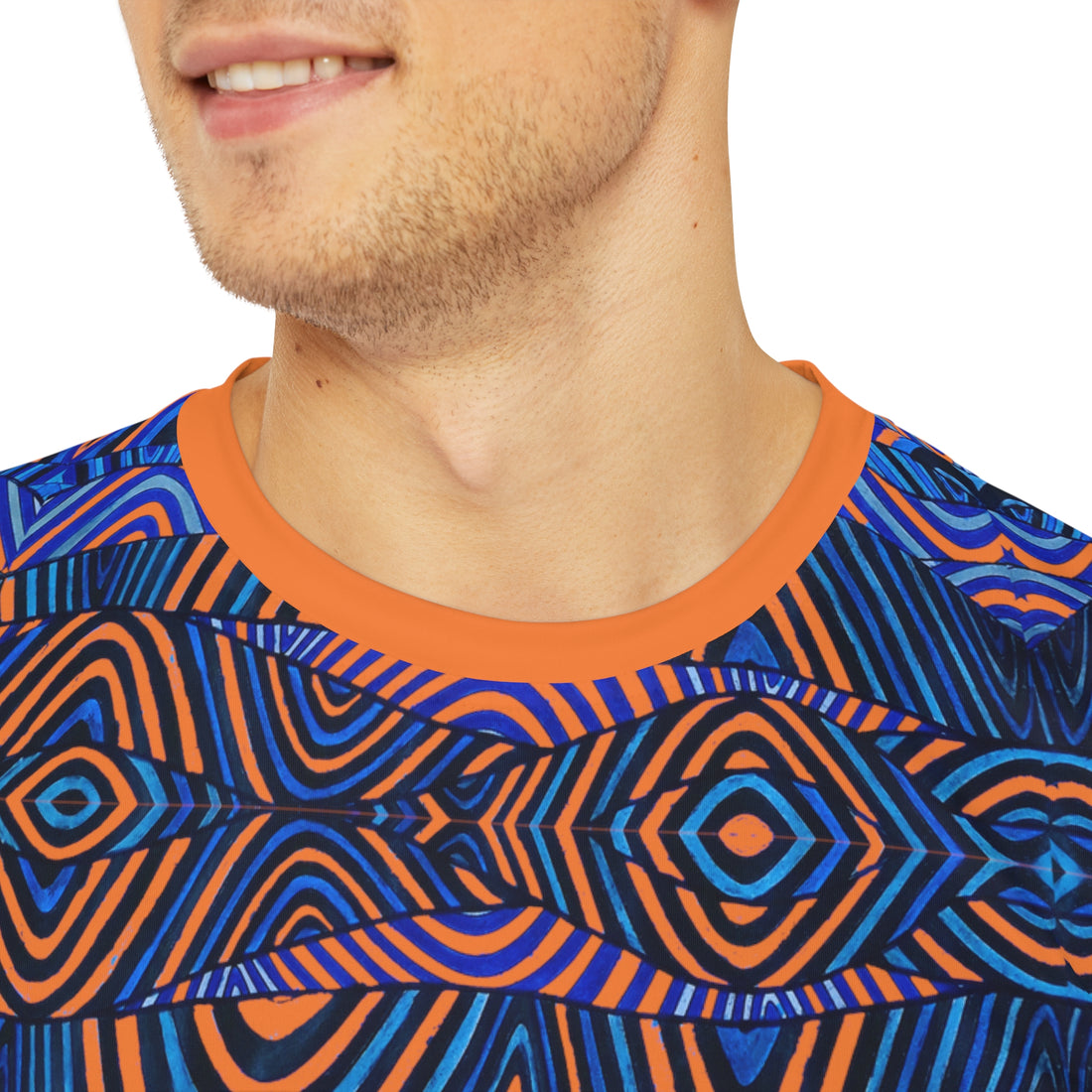 Peach Sonic Men's Polyester Tee (AOP)