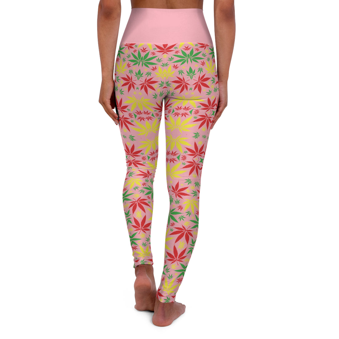 Blush Tropical Rasta Toned Yoga Leggings