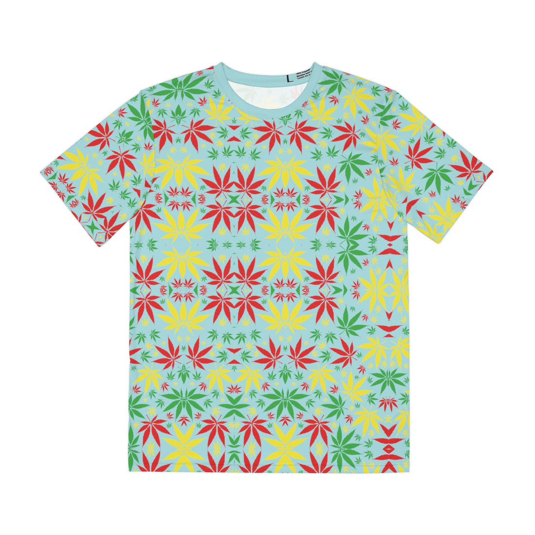 Icy Blue Tropical Men's Polyester Tee (AOP)