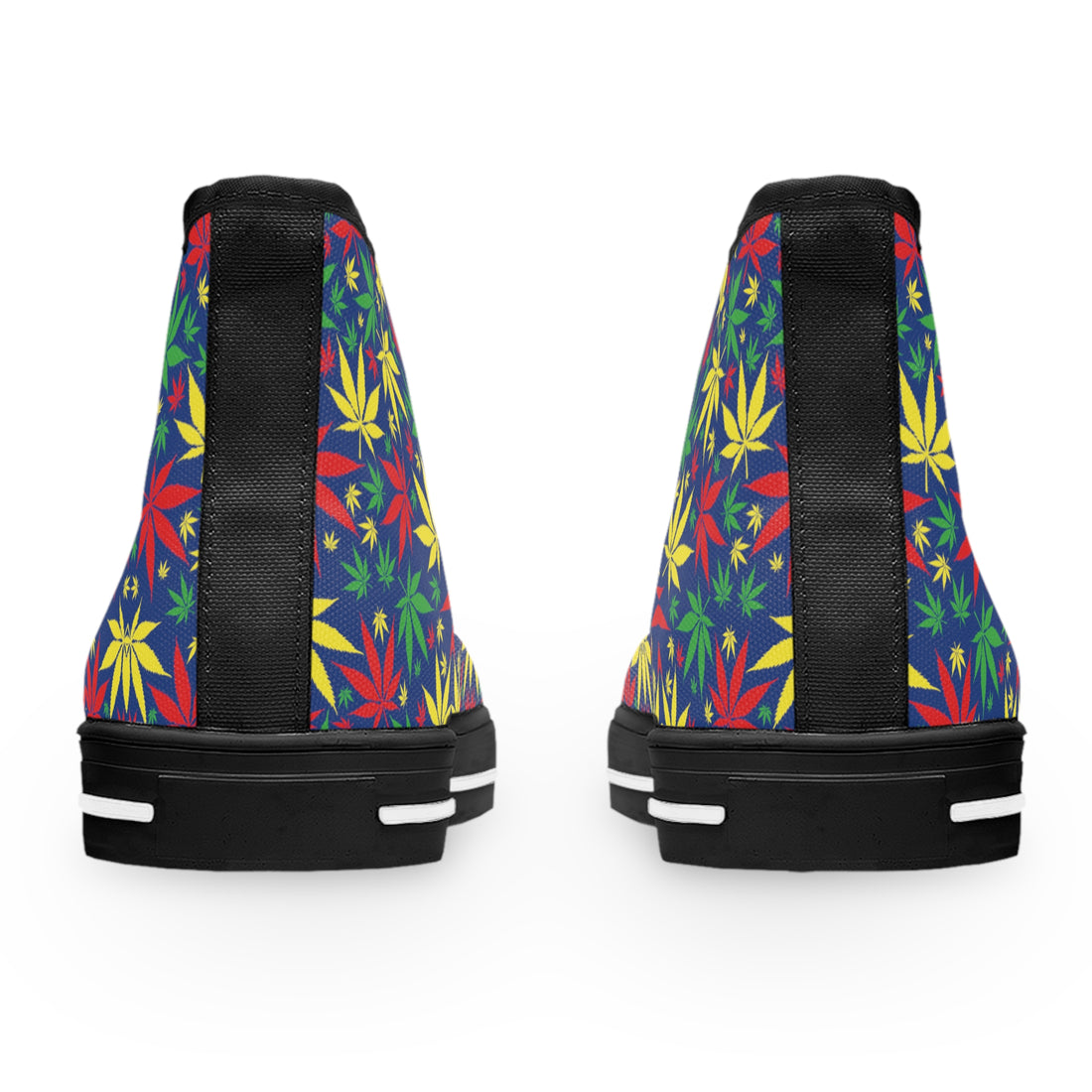 Blue Tropical Rasta Toned Women's High Top Sneakers