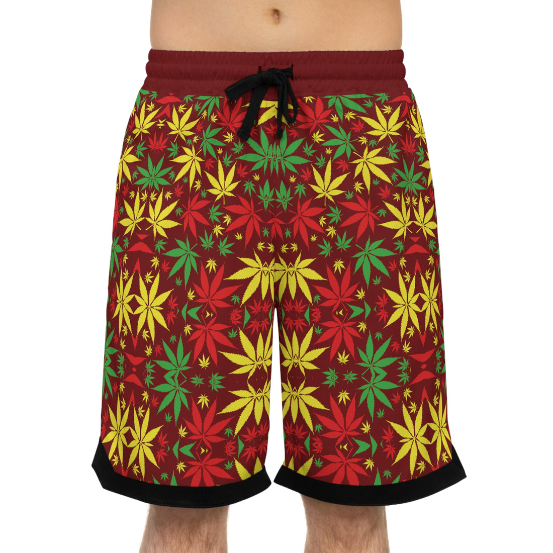 Auburn Rasta Toned  Basketball Rib Shorts (AOP)