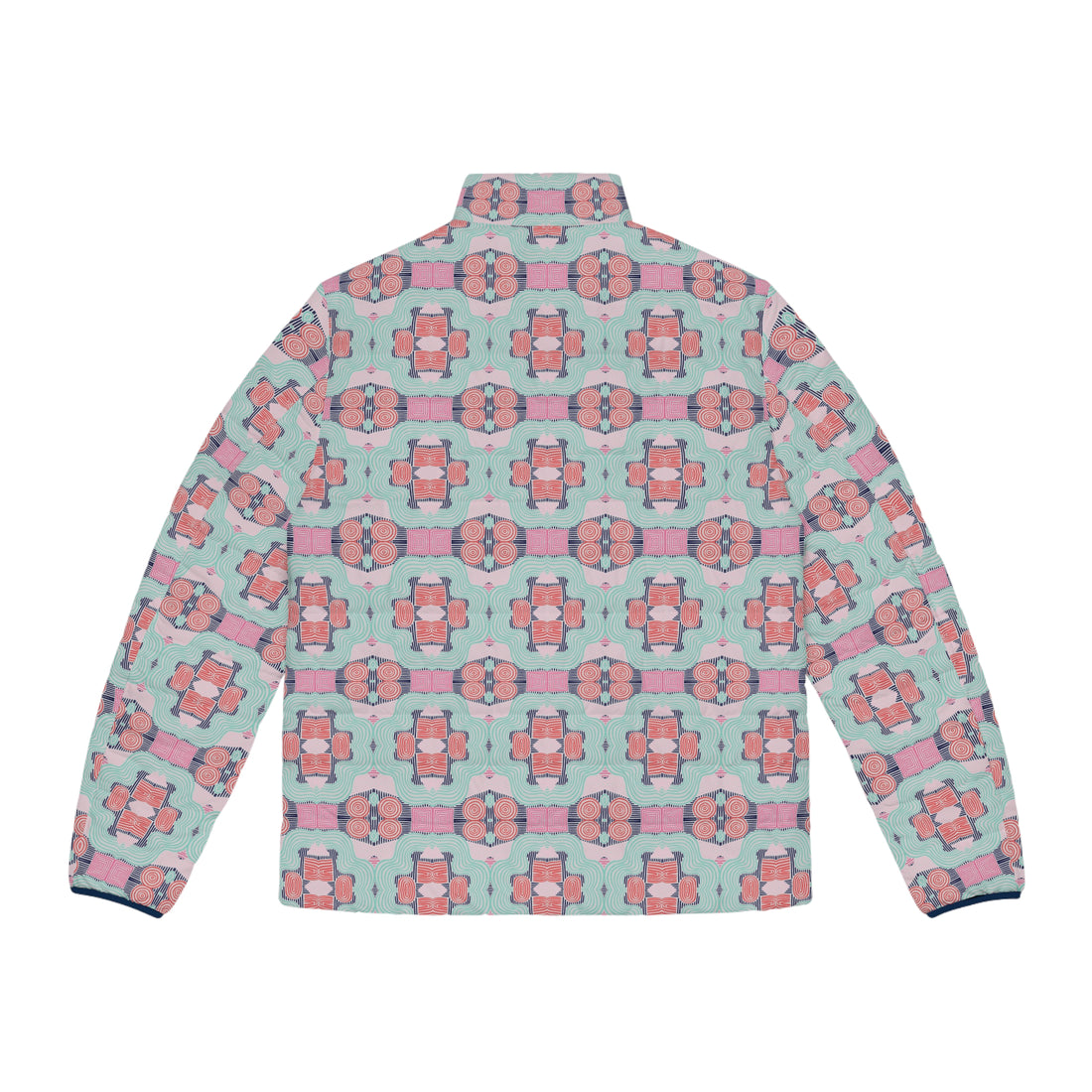Slate Men's Geometric Print Puffer Jacket