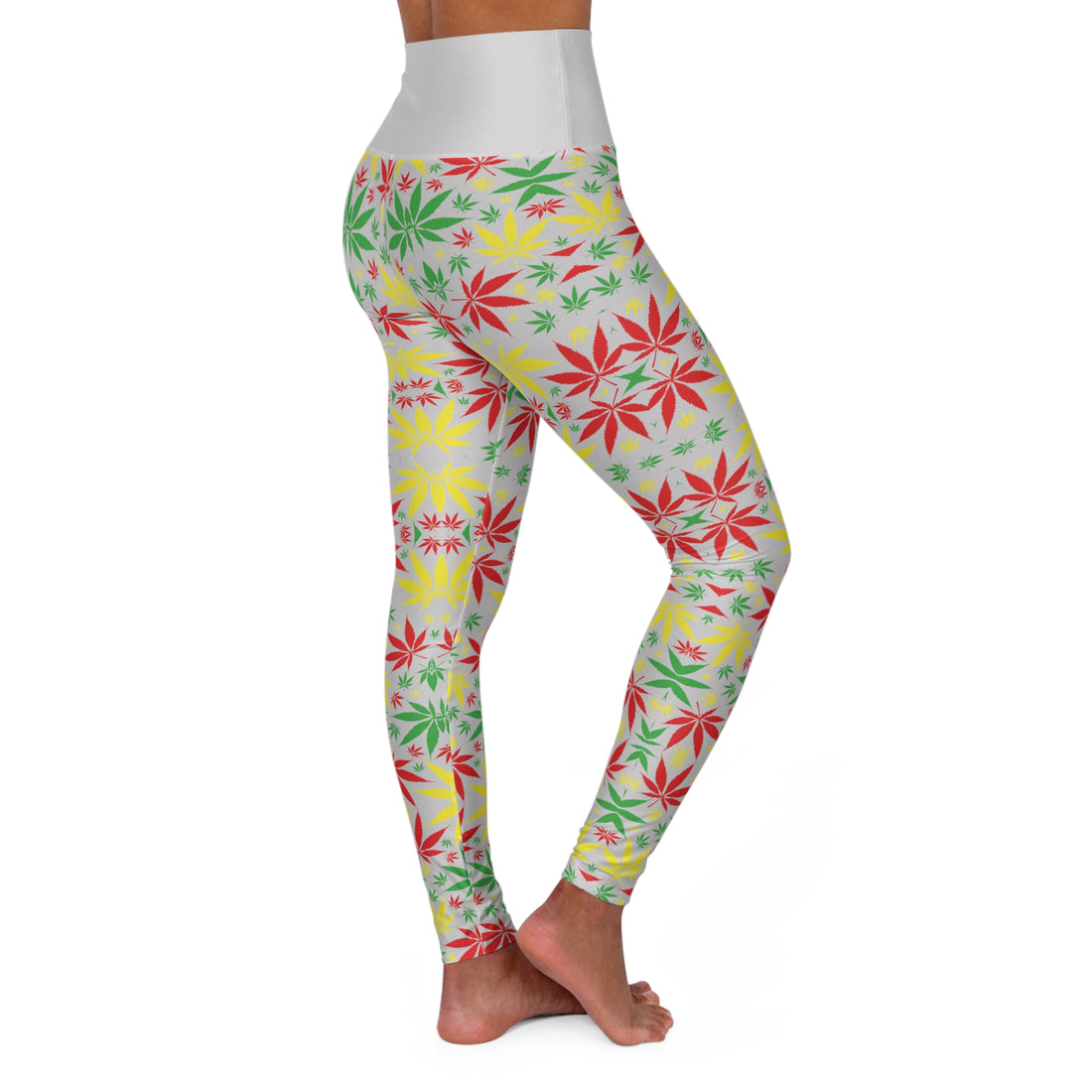 Slate Tropical Rasta Toned Yoga Leggings