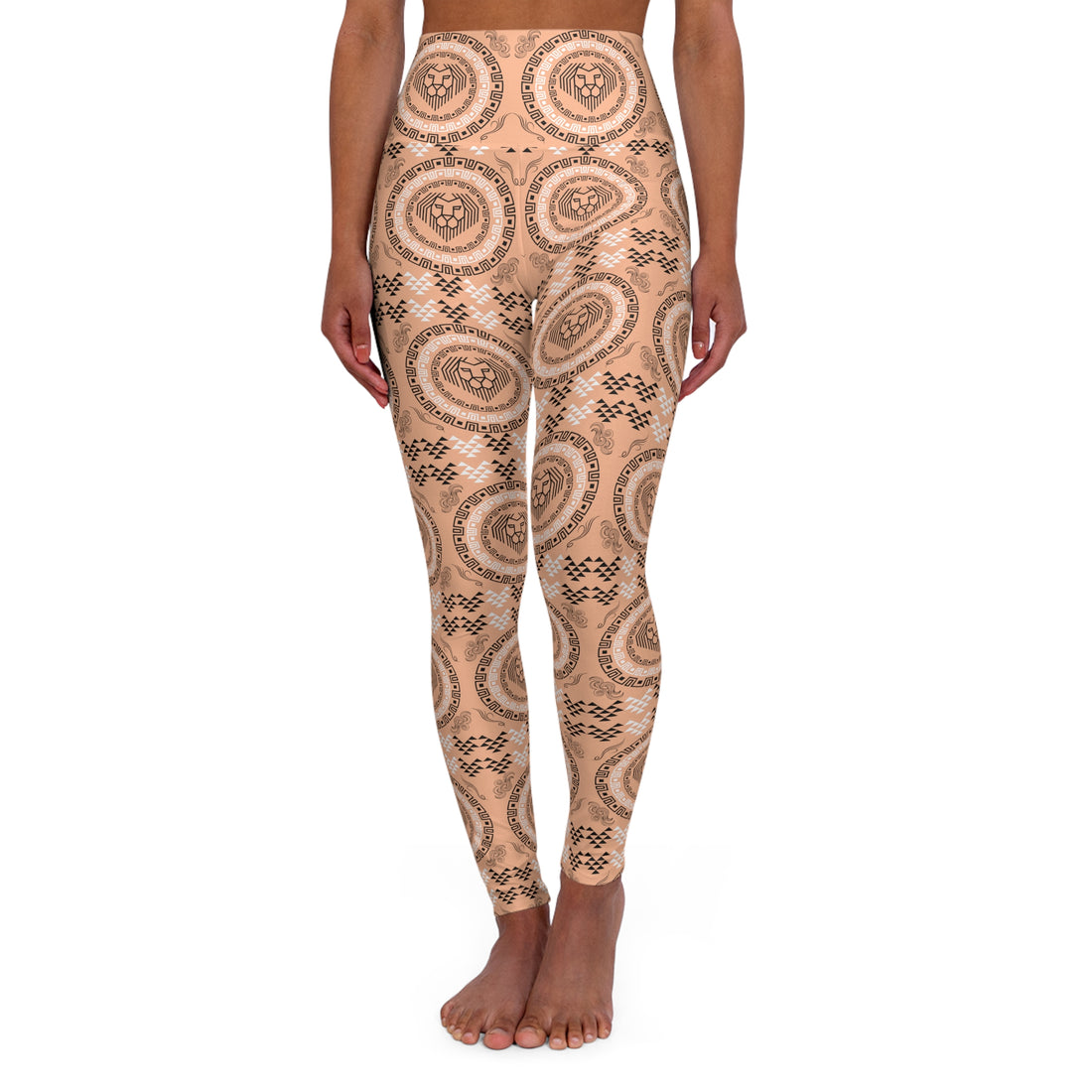 Peach Lion Head Yoga Leggings